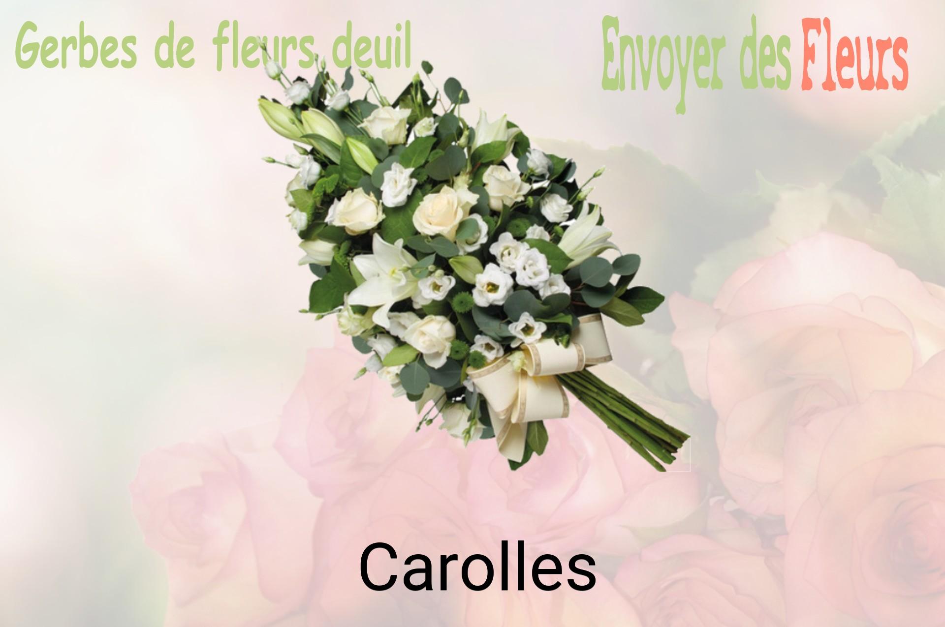 Gerbe de fleurs de deuil livrée à Carolles